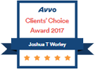 Logo Recognizing The Injury and Disability Law Center's affiliation with Client's Choice Award 2017